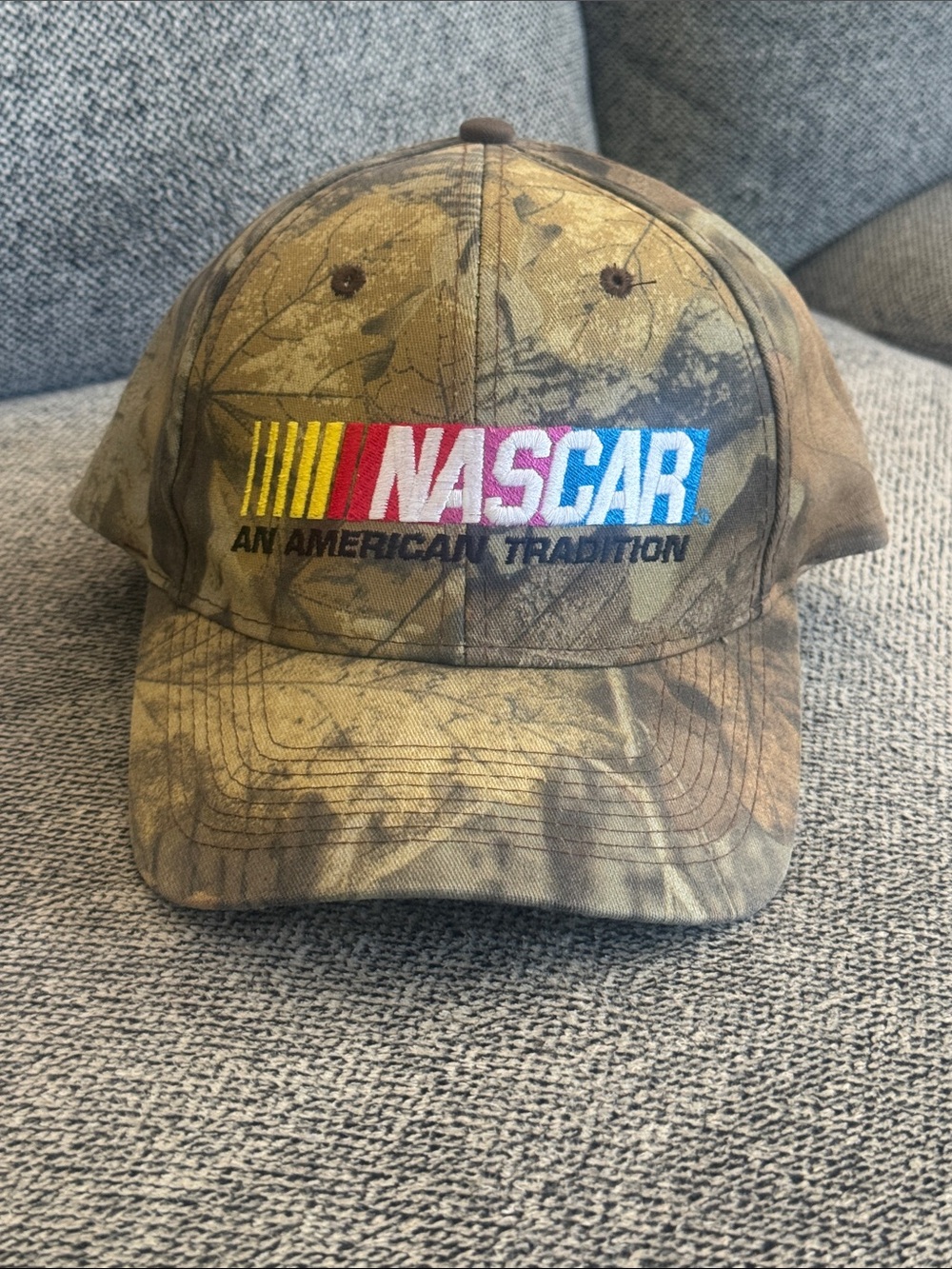 Nascar Camo Cap with Multicolor Embroidered Logo